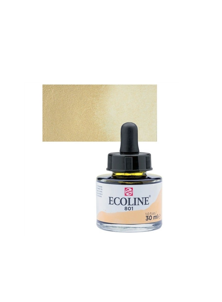 رويال تالينز Royal Talens ECOLINE WC 30ML W/DROPPER 801 - Gold -No:11258011 - Image 2
