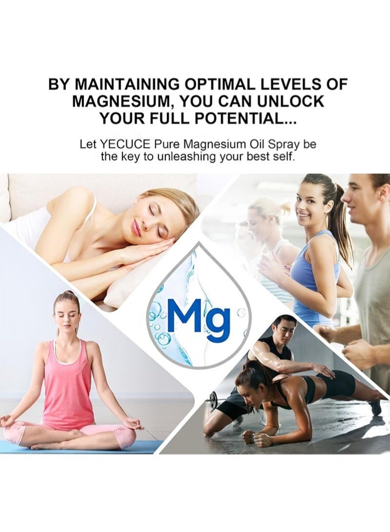 HaLunhi 2 Pack Pure Magnesium Oil Spray, External Magnesium Spray Glass Bottle, Suitable For Feet And Sleep, Organic Magnesium Spray For Feet, Nourishes Skin, Unclogs Pores (60ml+60ml) - Image 4