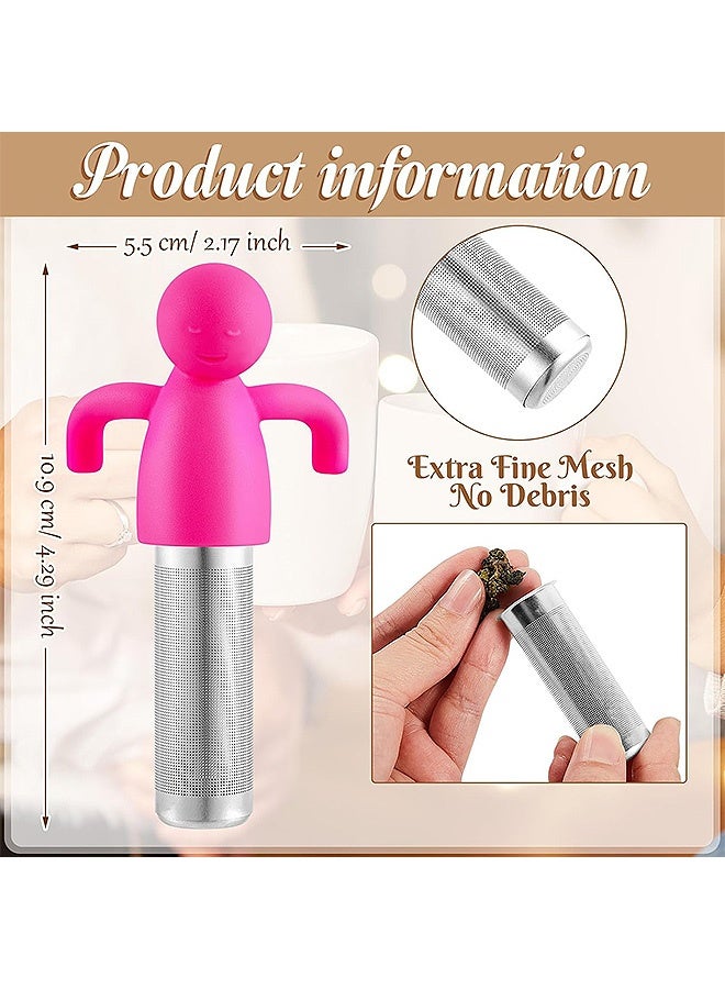 إم إكس إن مصفاة شاي للشاي السائب، قطعتان من مصفاة الشاي مع مصفاة من الفولاذ المقاوم للصدأ، مصفاة شاي شبكية فائقة الدقة لإبريق الشاي والكوب - Image 2