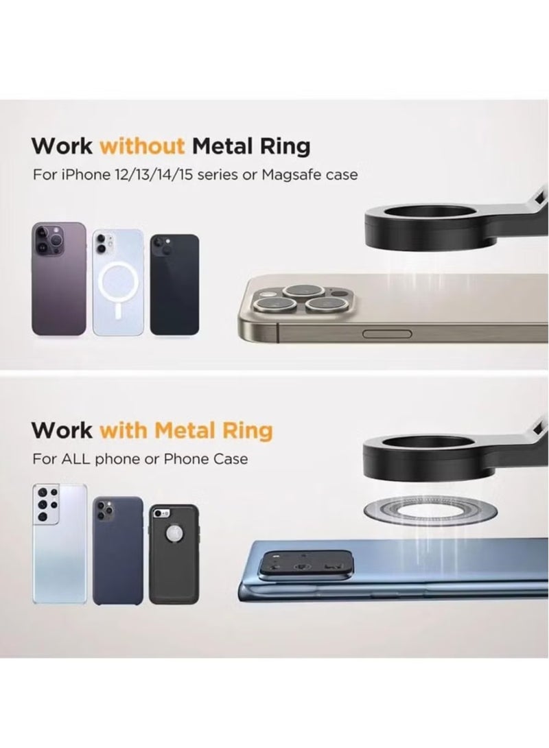 TIGER Magnetic Car & Airplane Phone Mount for iPhone 16 Pro Max –- 360° Rotation, Universal Holder | Flexible Travel Essentials, Hands--Free Design for Easy Use in Car & Airplane - Image 2