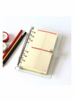SYOSI Notebook Binder A6 PVC Notepad Sheet Shell Cover File Folder 6 Holes Binder DIY  - Image 4