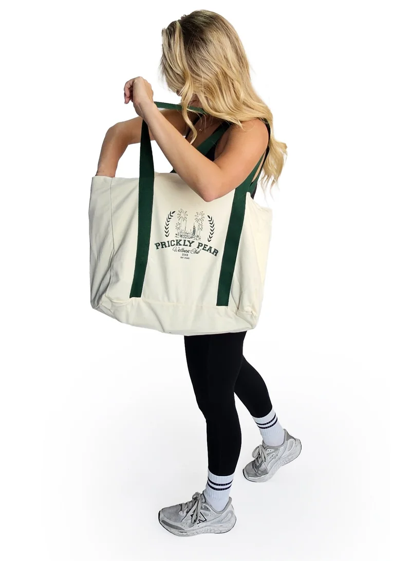 بريكلي بير حقيبة تسوق كبيرة من قماش الكانفاس، لون أخضر