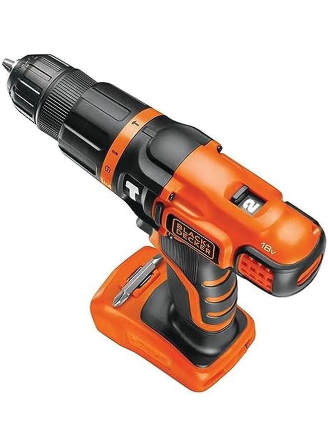 BLACK+DECKER Cordless Hammer Drill With 11 Torque Settings 18V Battery Not Included Bdch188N Xj 2 Years Warranty  - Image 3