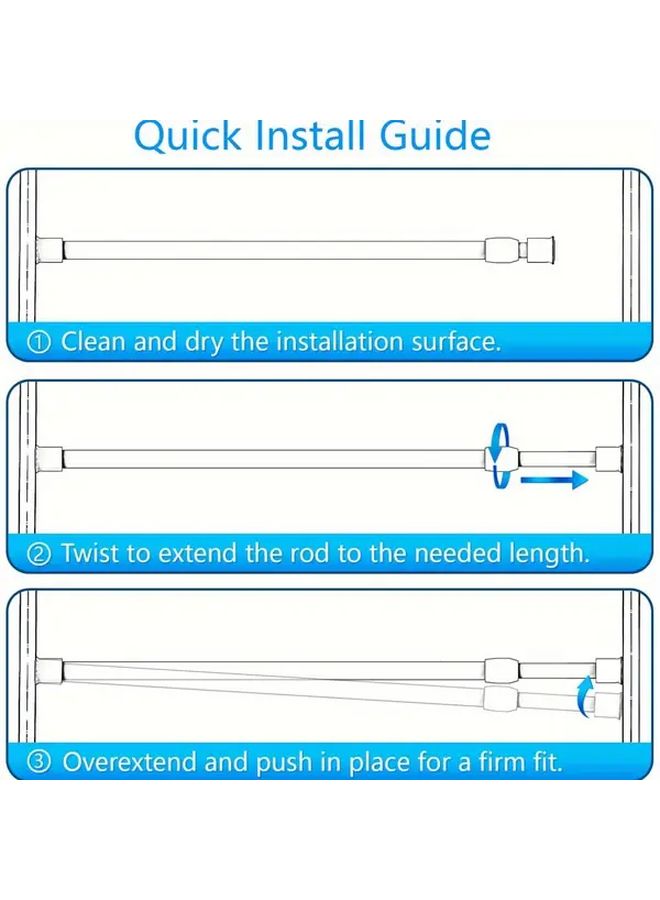 6 Pack Adjustable Pull Rods 12 to 19.5 Inches White Space Saving Organizer Bars For RV Camper Kitchen Closet And Travel Trailer Storage - Image 5
