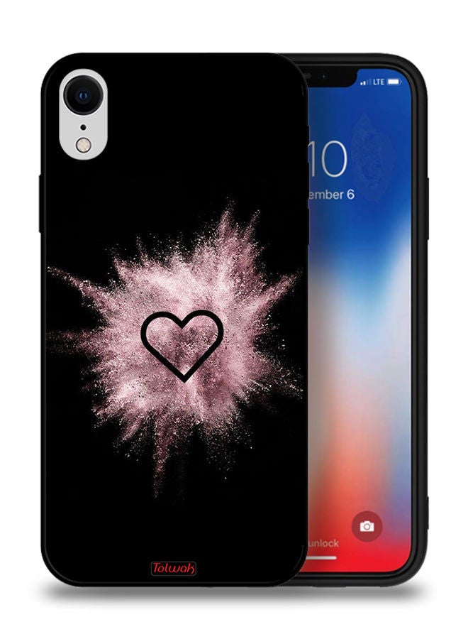 Tolwak Apple iPhone XR Protective Case Heart On Glitters - Image 1
