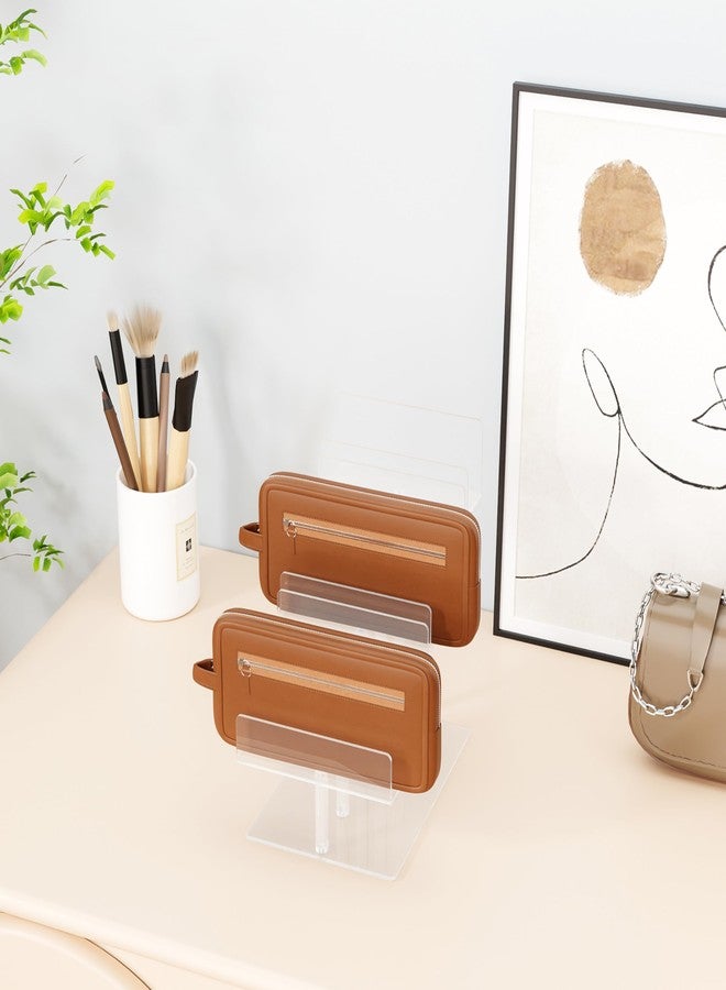 أي هوم كوكر حامل عرض أكريليك شفاف من 5 طبقات من ihomecooker، عبوة من قطعتين، منظم حقائب/محافظ/نظارات شمسية، سهل التركيب بدون أدوات، رف للمجوهرات ومستحضرات التجميل - Image 5