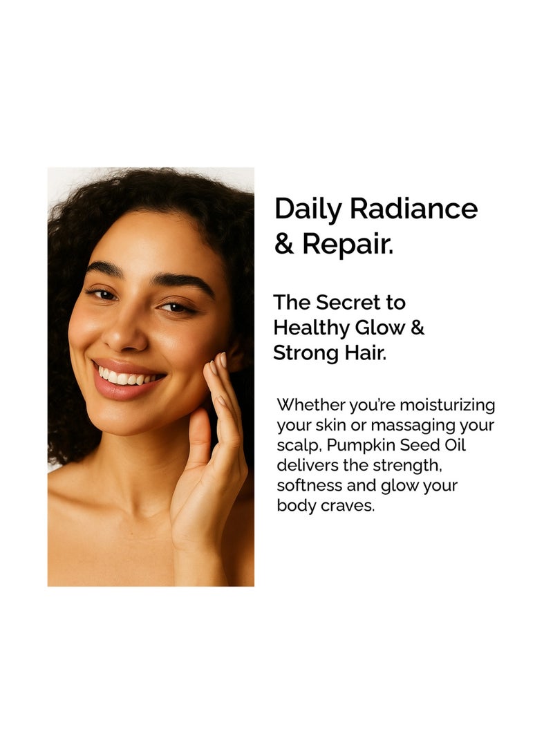 MARJAN ORGANIC Organic Pumpkin Seed Oil 20ml | 100% Pure Cold-Pressed Oil | For Face, Skin, Hair & Nails Care | Natural & Unrefined - Image 5
