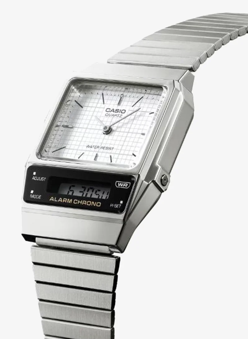 Casio Unisex Stainless Steel Analog-Digital Watch AQ-800E-7ADF - 32 mm