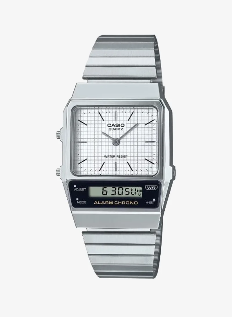 Casio Unisex Stainless Steel Analog-Digital Watch AQ-800E-7ADF - 32 mm
