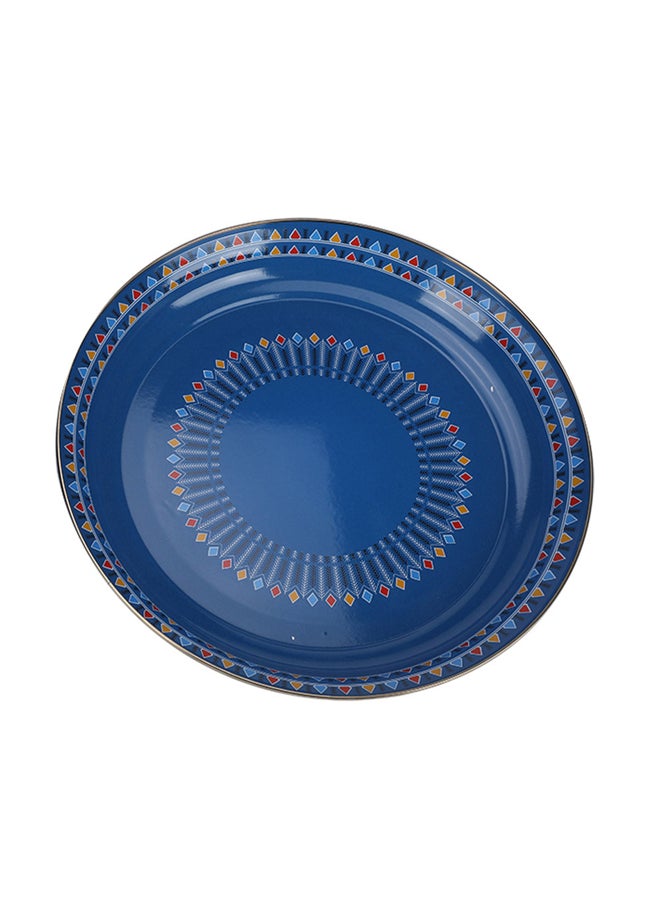 AL SANIDI - Al-Qatt Al-Asiri Inscription Chinko plate, Al-Qatt Al-Asiri Chinko plate, Blue, 40 Cm - Image 1