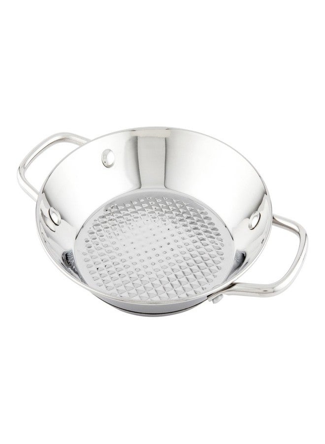 Restaurantware 8 Inch Spanish Paella Pan 1 Induction Ready Paella Pan - Heavy-Duty Riveted Handles Silver Stainless Steel Spanish Pan Dishwasher-Safe Paella Cookware For Homes or Restaurants - Image 2