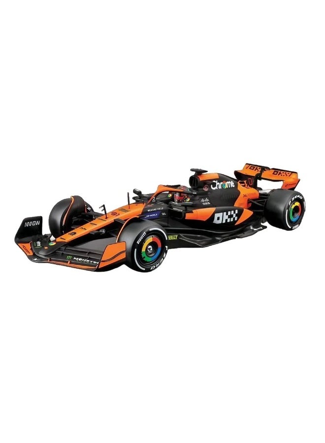 Bburago Racing F1 Miami Grand Prix 2024 McLaren MCL38 #81 Oscar Piastri Die-cast Metal Kit (1:24, 42 Parts, Orange/Black) - Image 2