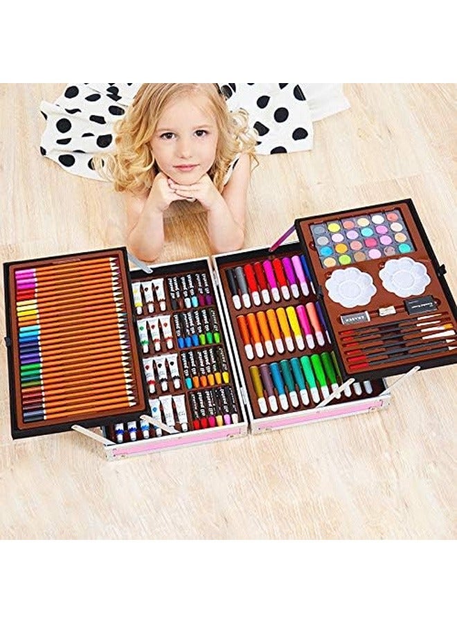 Beauenty Deluxe Art Set 200PC 2 Layers, Kids Art Supplies for Drawing, Painting, Portable Aluminum Case Art Kit for Kids, Teens, Adults Great Gift for Beginner and Serious Artists - Image 5
