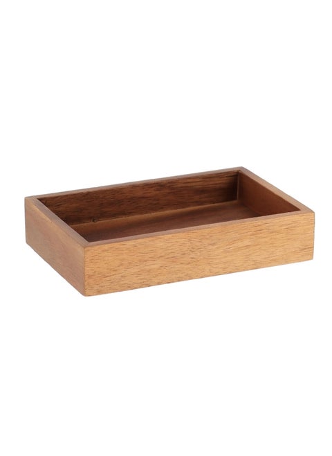 إليجنت وعاء صابون من أكاسيا بشكل مستطيل باللون البني 2.54 × 8.13 × 12.7 سم 64114167