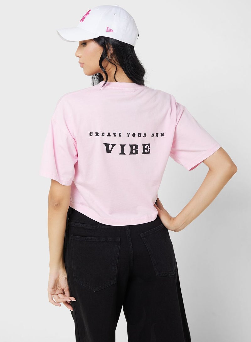 Disney Mickey Cropped Garment Dye Front & Back Print T-Shirt - Image 2