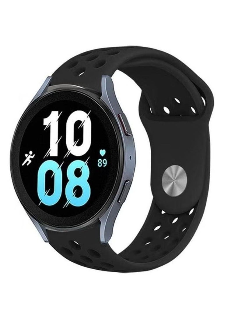 فيسوس Samsung Galaxy Watch 5 / Galaxy Watch 5 Pro Band Silicone Replacement Strap 20mm Compatible with Galaxy Watch5 (44mm/40mm) Galaxy Watch5 Pro (45mm) Black