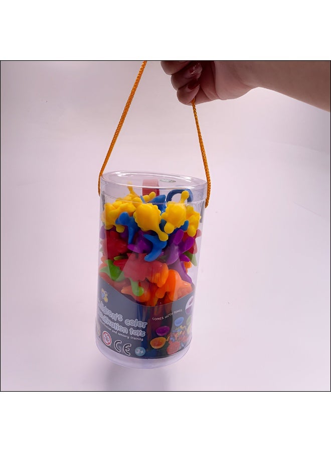 LOOFI Counting Games for Kids with Colorful Bowls – Matching & Sorting Game – Montessori Educational Toys – Sensory Play Set - Mixed Shapes - Image 2