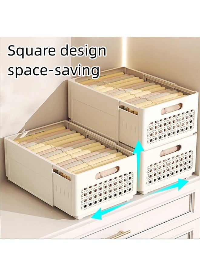 JCB CHIC 6Pcs Adjustable Retractable  Storage Box,Folding Storage  Basket Stackable Drawer Cabinet,Multifunctional Organizer and Storage Bins for Kitchen,Refrigerator,Cabinets,Wardrobes,Bathroom,Office - Image 3