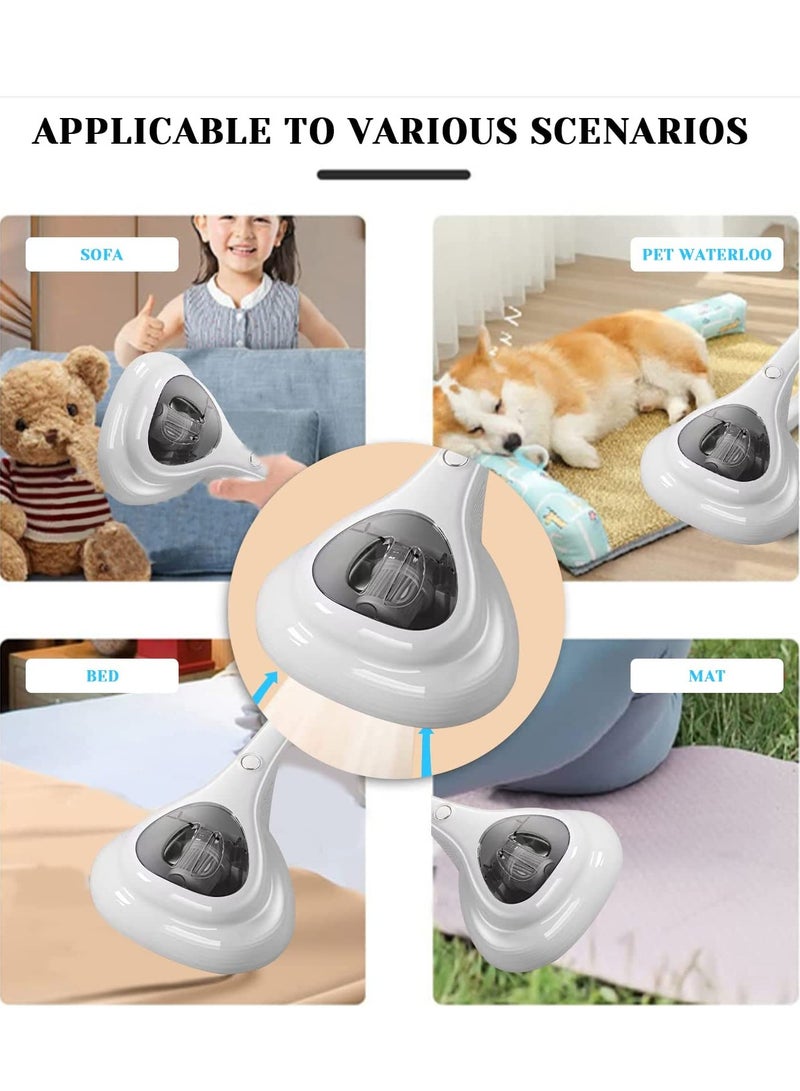 عربست مكنسة كهربائية للسرير مع وظيفة تطهير الأشعة فوق البنفسجية، مكنسة كهربائية عالية الطاقة لإزالة العث، معدات تنظيف لاسلكية محمولة بالأشعة فوق البنفسجية، ملاءات، سجاد، أرائك، حيوانات أليفة، شعر (أبيض)مكنسة كهربائية للسرير مع وظيفة تطهير الأشعة فوق البنفسجية، مكنسة كهربائية عالية الطاقة لإزالة العث، معدات تنظيف لاسلكية محمولة بالأشعة فوق البنفسجية، ملاءات، سجاد، أرائك، حيوانات أليفة، شعر (أبيض) - Image 5