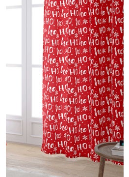 Cango Home Red and White Christmas Themed Digital Printed Curtain CGH791-PR  - Image 2