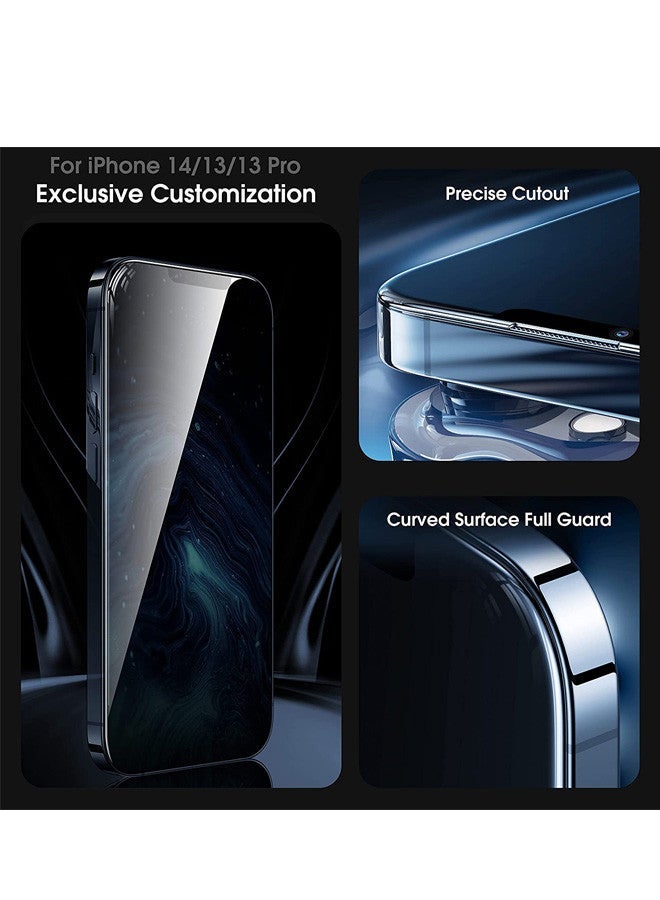 Captaintech Shatterproof Protection Tempered Glass 9H Hardness HD Clear Case-Friendly Auto-Alignment Frame Screen Protector For Apple iPhone 14/13/13 Pro 6.1 inch Clear - Image 4