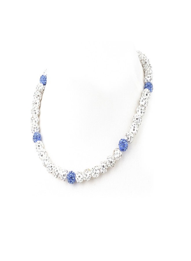 Krfy Baseball Necklaces for Boys, Bling Rhinestone Beaded Necklaces for Women Men, Diamond Baseball Drip Necklace Ice Bead Necklaces Inspired Sports Jewelry, 17.7 Inches, Age：Over 8 Years Old, Acrylic - Image 1