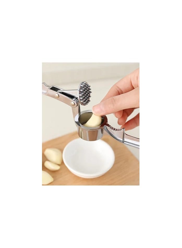 إل ديس أداة 2 في 1 من الستانلس ستيل لهرس الثوم وعصر الحمضيات أداة ضغط يدوية لعصر الليمون، الليمون الحامض، وهَرس الثوم بسهولة أداة مطبخ متينة لتحضير الليمون، الليمون الحامض، والثوم - Image 2