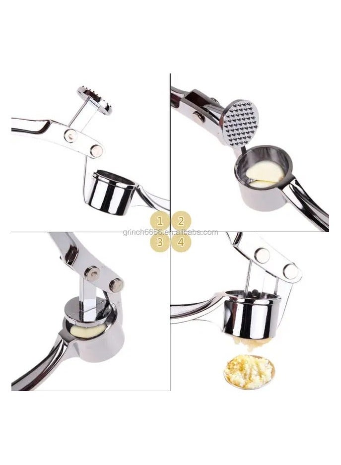 إل ديس أداة 2 في 1 من الستانلس ستيل لهرس الثوم وعصر الحمضيات أداة ضغط يدوية لعصر الليمون، الليمون الحامض، وهَرس الثوم بسهولة أداة مطبخ متينة لتحضير الليمون، الليمون الحامض، والثوم - Image 3