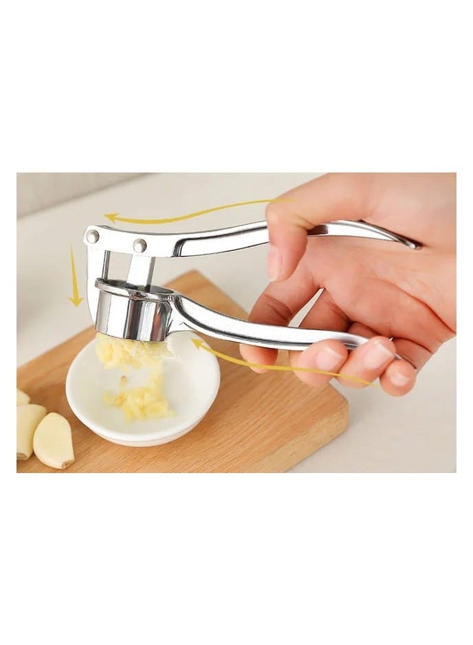 إل ديس أداة 2 في 1 من الستانلس ستيل لهرس الثوم وعصر الحمضيات أداة ضغط يدوية لعصر الليمون، الليمون الحامض، وهَرس الثوم بسهولة أداة مطبخ متينة لتحضير الليمون، الليمون الحامض، والثوم - Image 5
