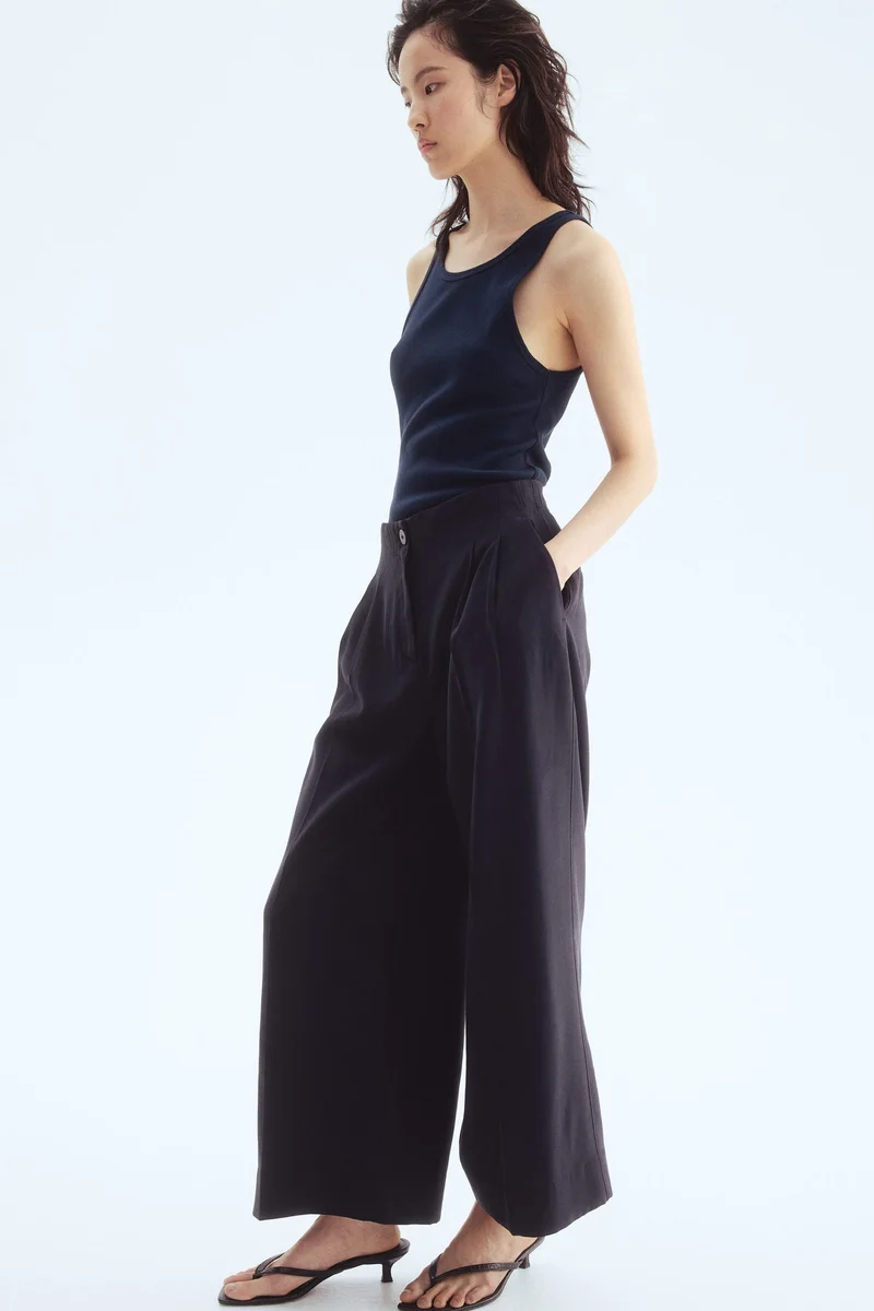 H&M Wide ankle-length trousers