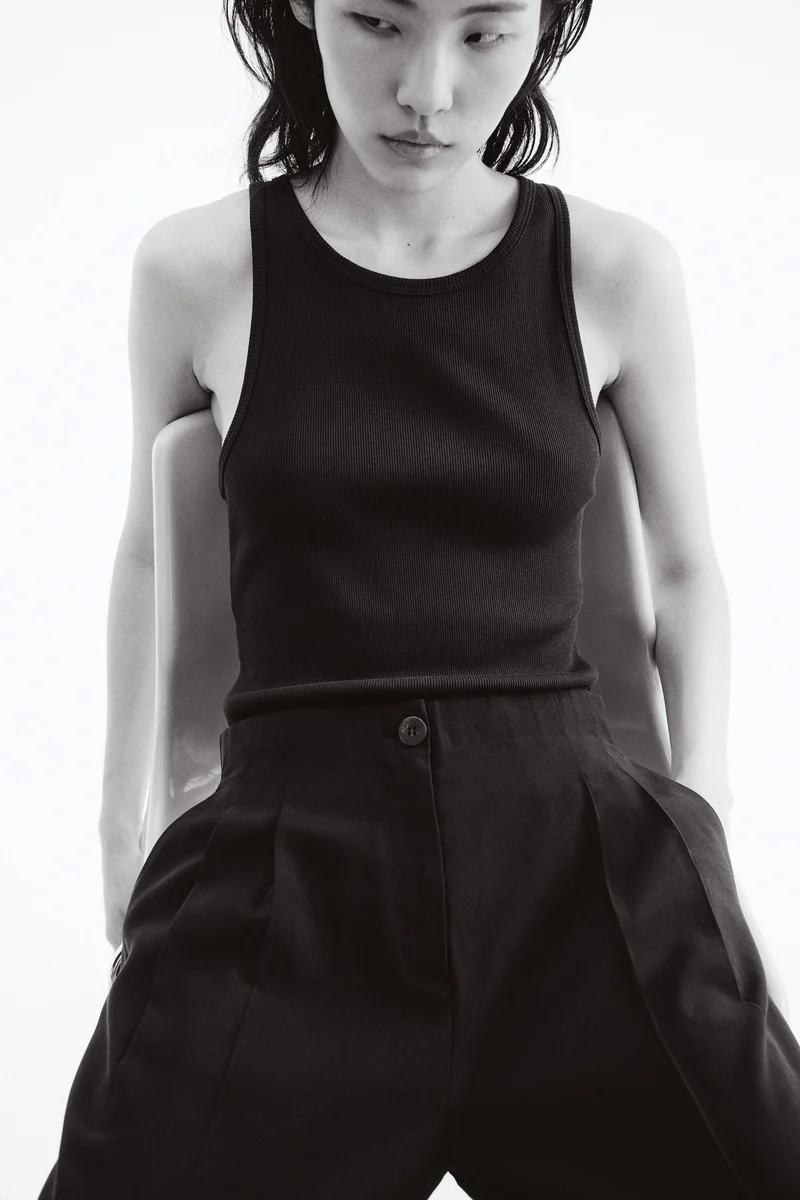 H&M Wide ankle-length trousers