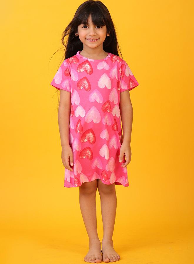 Anthrilo Hearts Print Mini Night Dress - Image 2