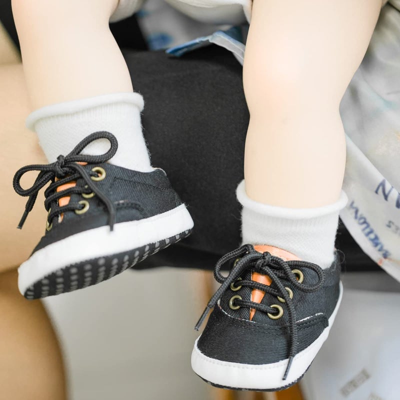 ohsofy Morbido Infant Baby Boys Girls Canvas Sneaker Toddler Slip On Anti Skid Newborn First Walkers Candy Shoes for 0-18 Months - Image 2