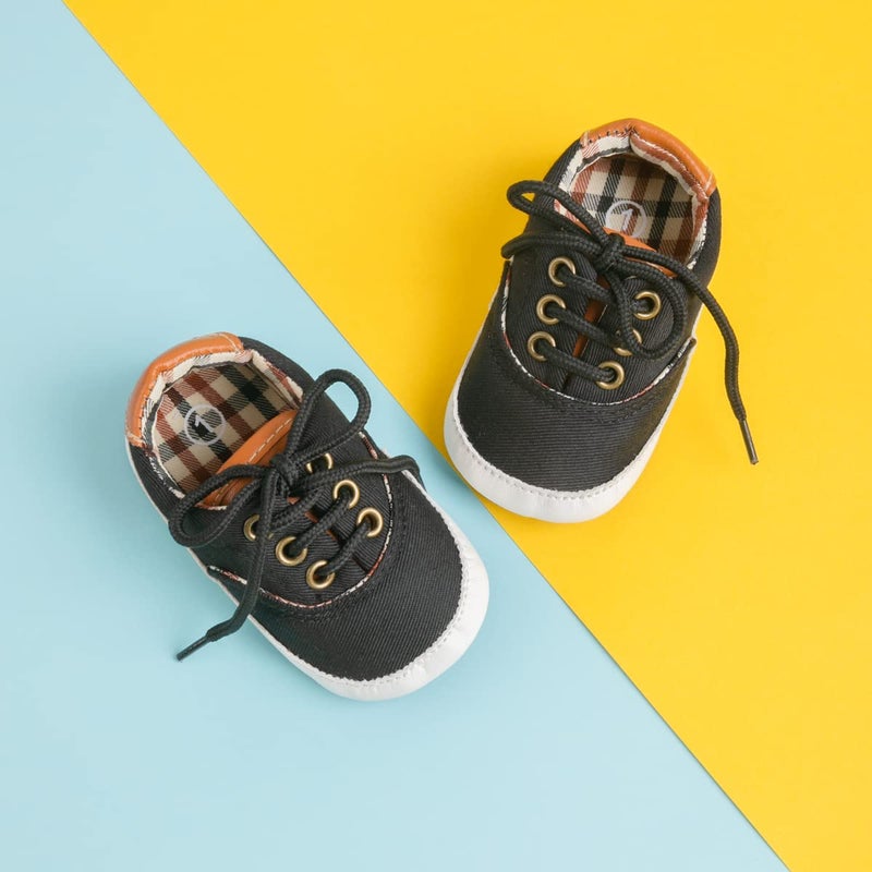 ohsofy Morbido Infant Baby Boys Girls Canvas Sneaker Toddler Slip On Anti Skid Newborn First Walkers Candy Shoes for 0-18 Months - Image 5