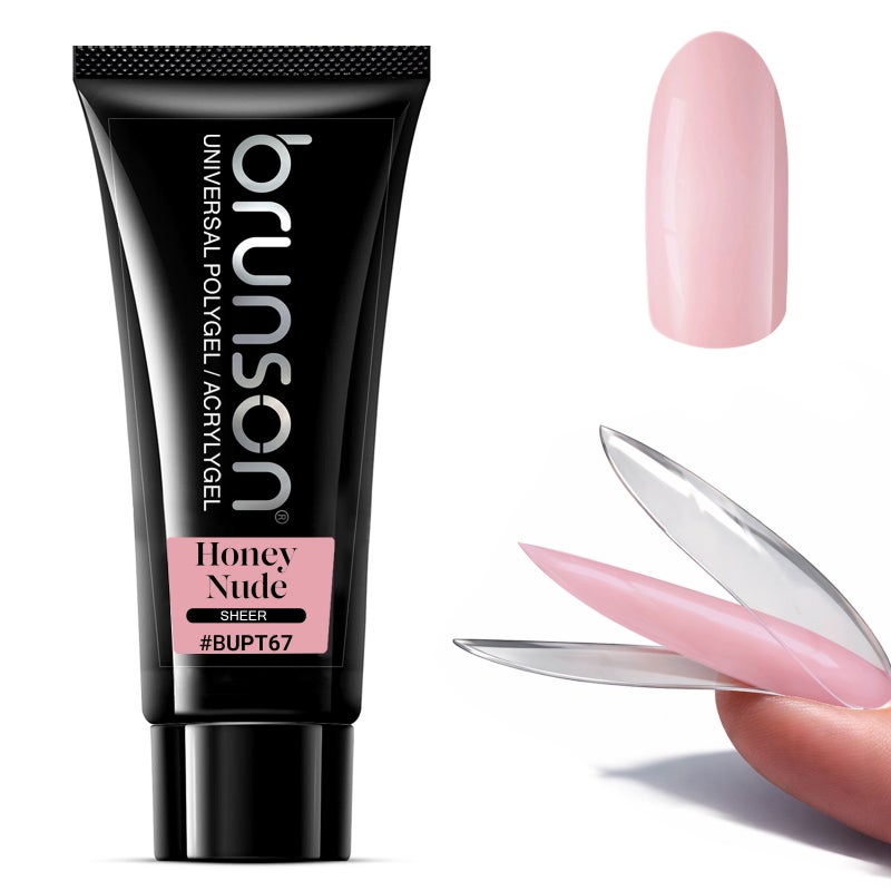 Polygel for Nails 100g- Brunson Universal Poly Gel Nail Builder Extension for Nail Art Design – High-Viscosity Builder Gel - Professional Acrygel for Nail Extensions | Sandwich Dual Form Technique