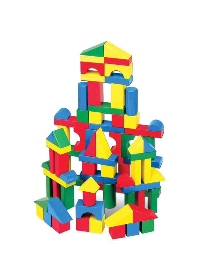 Melissa & Doug Creative Wooden Building Block Set Multicolour 22.48 x 9.02 x 34.04 cm SMD6073056 - Image 1