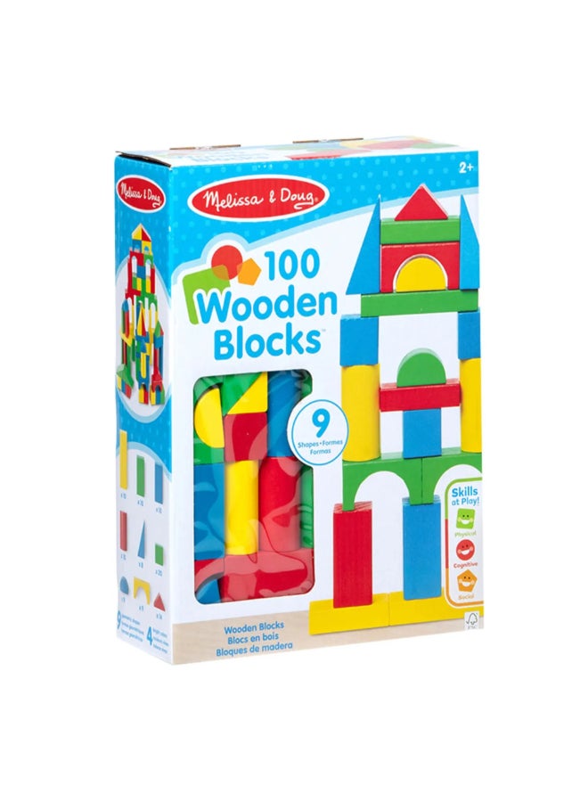 Melissa & Doug Creative Wooden Building Block Set Multicolour 22.48 x 9.02 x 34.04 cm SMD6073056 - Image 2