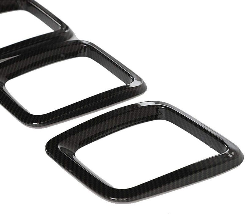 Mactoom Grille Inserts Grill Cover for Jeep Compass 2017-2021 - 7PC Carbon Fiber Look - Image 3