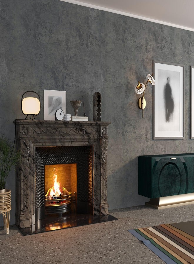 BAYYA Extra Wide Concrete Textured Wallpaper Peel and Stick Dark Grey Matte Thicken 31.5x197in Retro Industrial Style Contact Paper Waterproof Self-Adhesive DIY 3D Wall Sticker Vinyl Wrap Cement Grey - Image 1