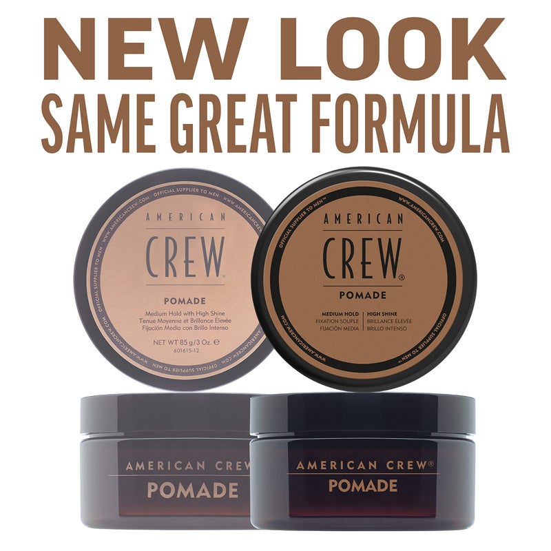 AMERICAN CREW Men's Hair Pomade, Like Hair Gel with Medium Hold & High Shine, 3 Oz (Pack of 1) & Men's Hair Fiber, Like Hair Gel with High Hold & Low Shine, 3 Oz (Pack of 1) - Image 4