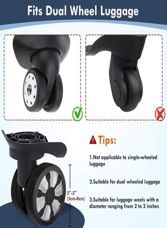DRAWBRIDGE Luggage Wheel Silicone Protector Cover 16PCS Trolley Wheel Cover Silicone Shock Absorption Wheel Cover for Trolley Bag Suitcase Wheel Cover Silicone Spinner Wheel Bag/Chair (16) Black. - Image 5