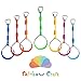 Rainbow Craft 7Pack Colorful Ninja Rings  Gymnastic Ring Swing Bar Ring Monkey Rings for Backyard Ninja Warrior Obstacle Slackline Kits - Image 4