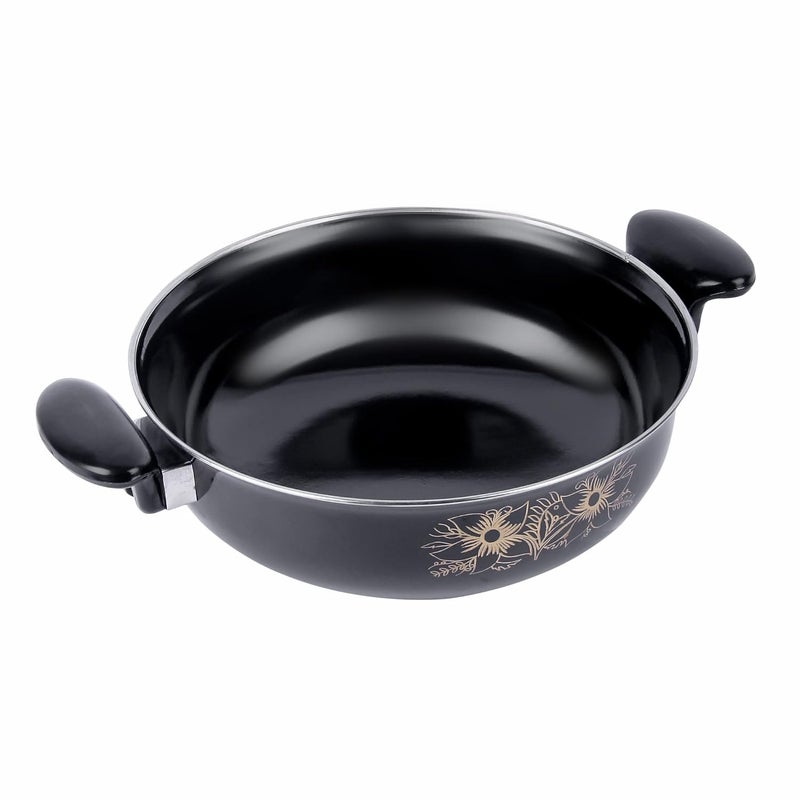 ATEVON 12cm Iron Tadka Pan with Steel Handle - Kitchen Fry Pan - Image 1