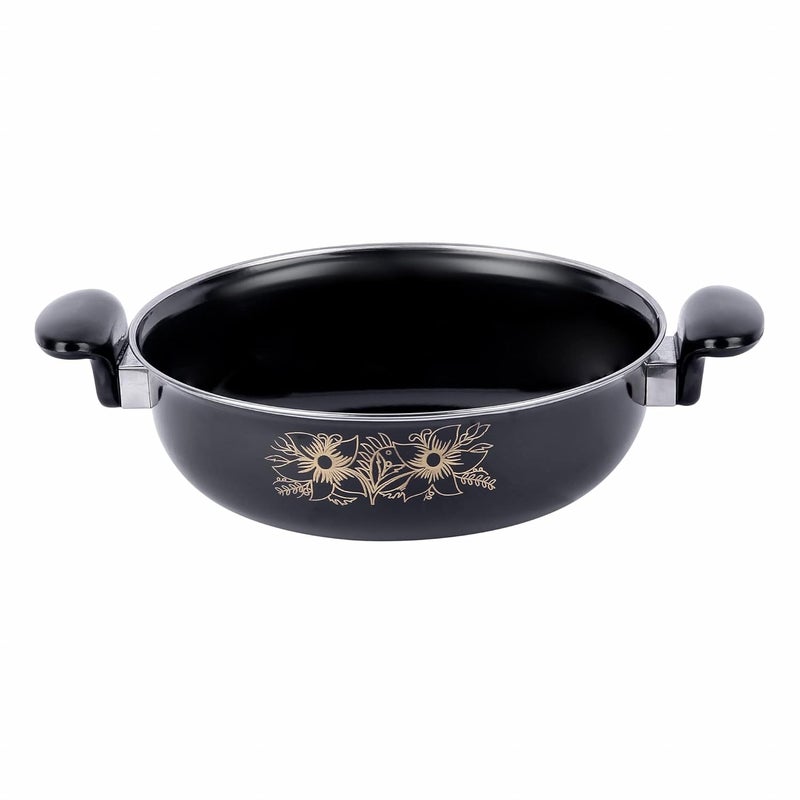 ATEVON 12cm Iron Tadka Pan with Steel Handle - Kitchen Fry Pan - Image 2