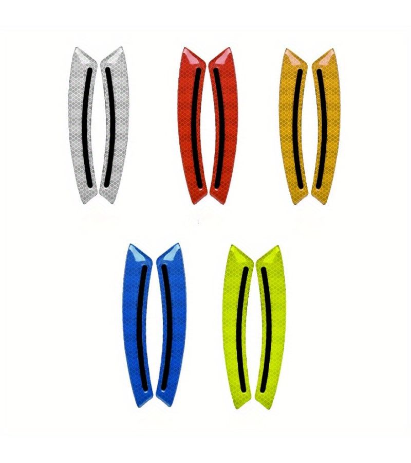 Yellow Reflective Car Stickers for Wheel Arches Night Light Anti Collision Strips Cover Scratches - Image 3