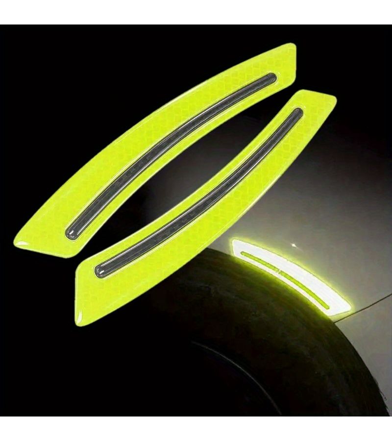 Yellow Reflective Car Stickers for Wheel Arches Night Light Anti Collision Strips Cover Scratches - Image 5