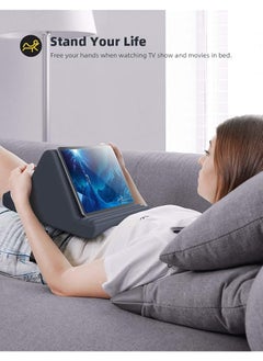 Lamicall Tablet Pillow Stand Pillow Soft Pad For Lap Tablet Holder Dock For Bed With 6 Viewing Angles For 4 13 Inch Tablets Like Ipad Pro 11 13 Air Mini Kindle Galaxy Tab E Reader Dark Gray  - Image 2