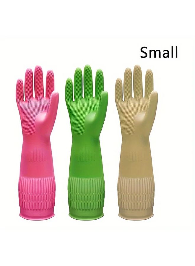 Large Premium Cleaning Gloves 3 Pair Waterproof Slip Resistant Heavy Duty For Kitchen Dishwashing Laundry Durable Quick Drying Multi Purpose Home Assistant Essential Supplies Tool - Image 3