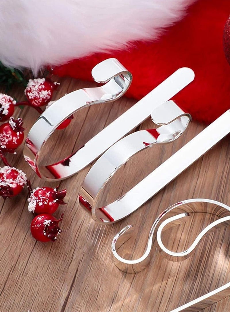 6 Pack Hooks Metal, Stocking Holders, Non-Slip Hanger for Clothes Sock Pants Handbag Hanging Clips for Tree Fireplace Party Decoration Supplies  - Image 3