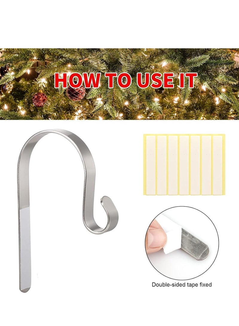 6 Pack Hooks Metal, Stocking Holders, Non-Slip Hanger for Clothes Sock Pants Handbag Hanging Clips for Tree Fireplace Party Decoration Supplies  - Image 4